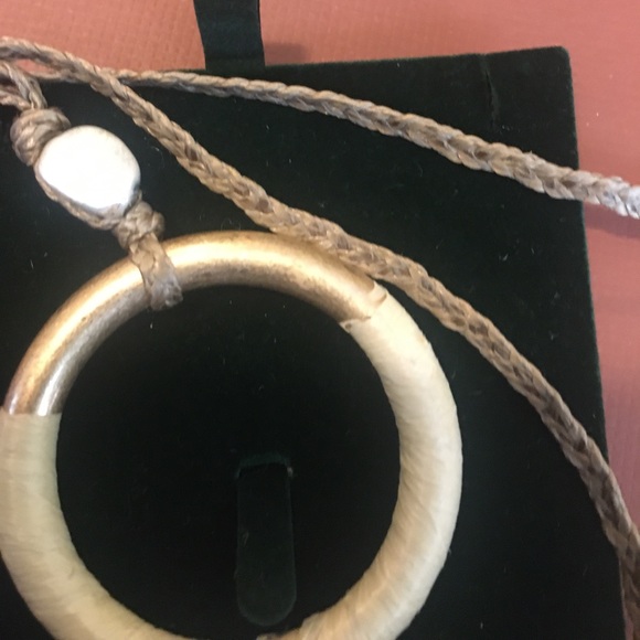 17in Stone & Hoop Tie Necklace - Picture 4 of 11